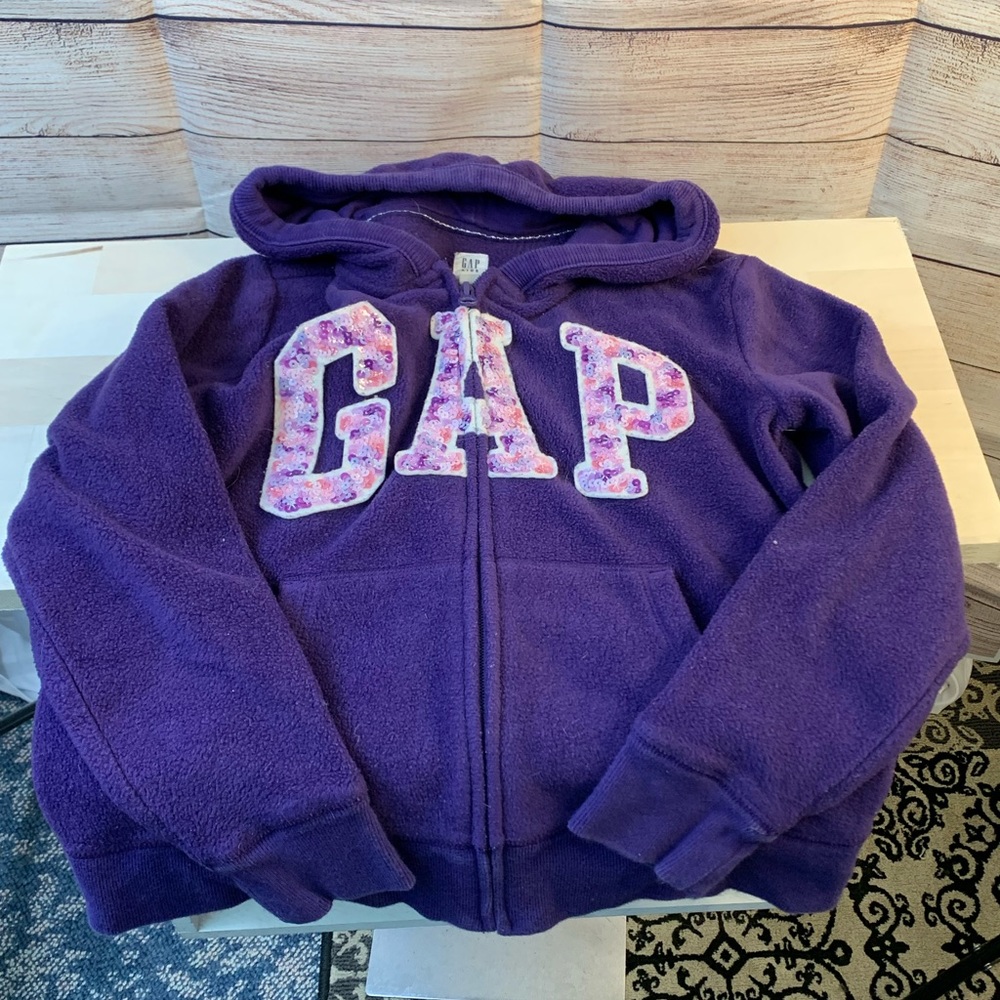 Gap Kids Zip Front Purple Hoodie
